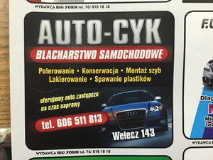 6551779910 card -- Blacharstwo lakiernictwo Busko Wełecz AUTO-CYK card -- O firmie